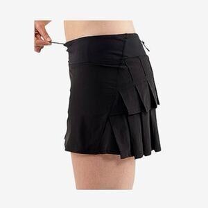 Lululemon Pace-Setter Mid-Rise Golf Tennis Athletic Mini Skirt EUC Black Size 12